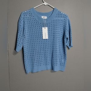 Anniewear, Hole Knit jumper Blue color Size (M)
